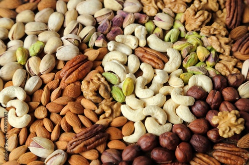 Varieties of nuts.