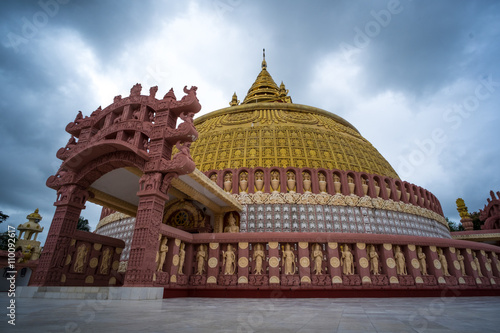architecture of biggest pagoda in myanmar photo