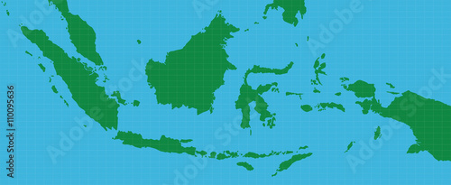 indonesia indonesian map with green and blue background