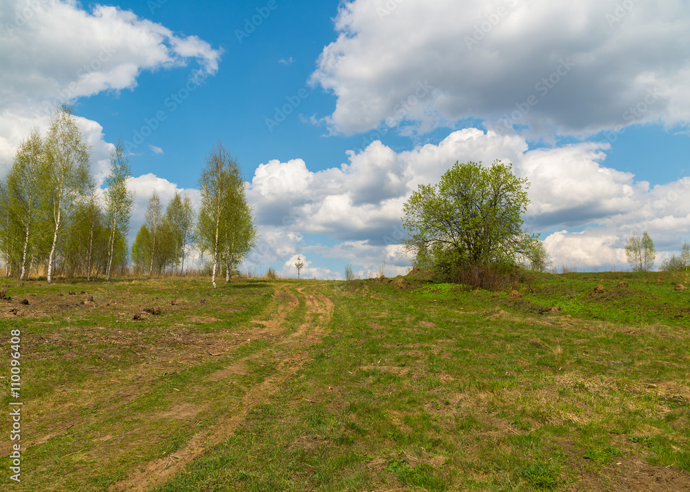 Natural landscape in early spring Natural landscape in early spring
