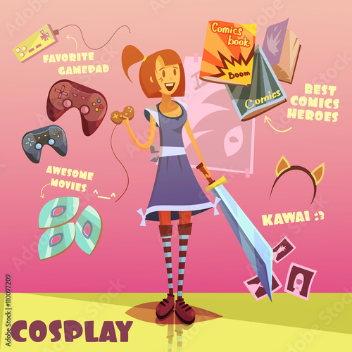 Cosplay Character Illustration 