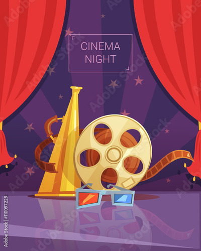 Cinema Night Illustration 