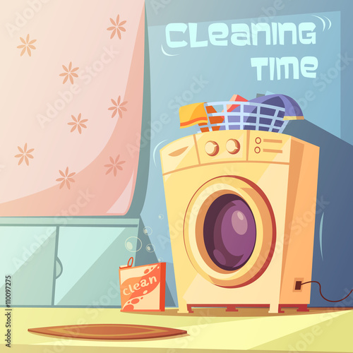 Cleaning Time Illustration 