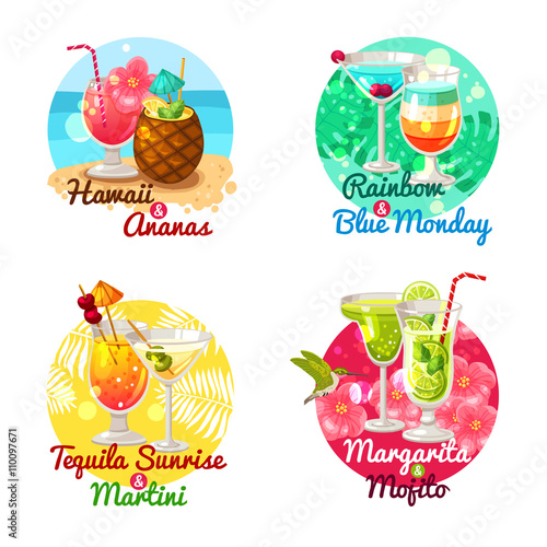 Tropical Cocktails Flat