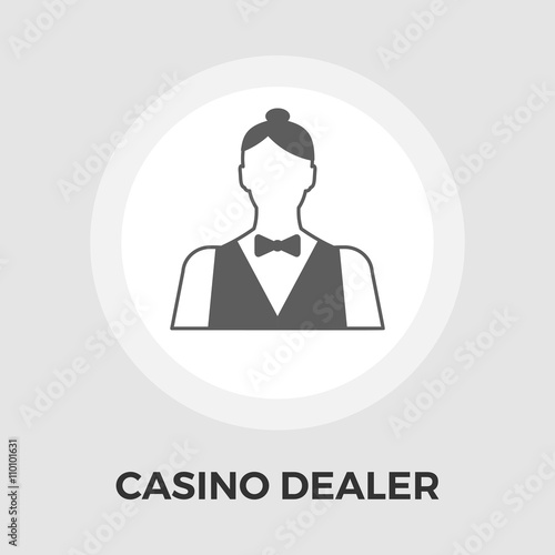 Casino Dealer Flat Icon