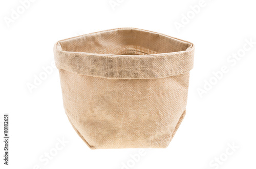 Textile sack isolated