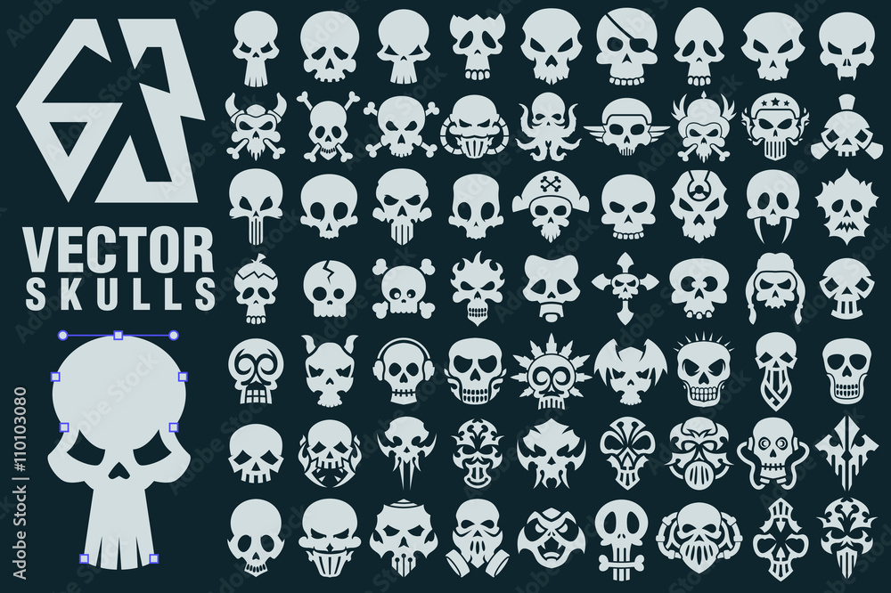 Skull Vector Shapes Collection Skull Vector Shapes Collection