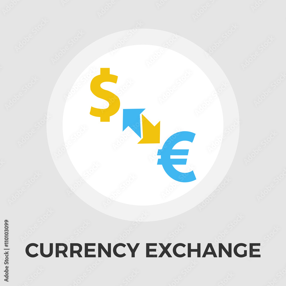 Currency exchange vector flat icon Currency exchange vector flat icon