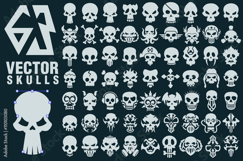 Skull Vector Shapes Collection