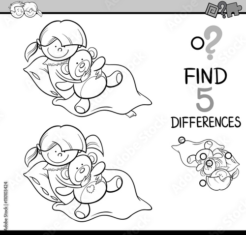 differences task coloring page