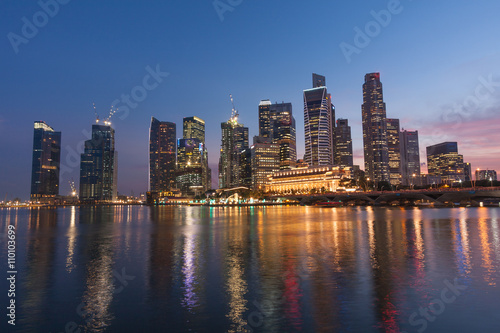 View of the Singapore by night - Landscape © Rochu_2008