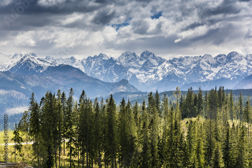Landscape Tatra peaks.