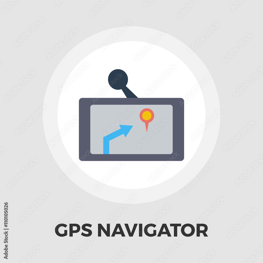 Fototapeta premium GPS navigator flat icon