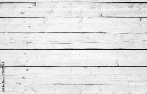 Old wooden wall with white paint, background photo