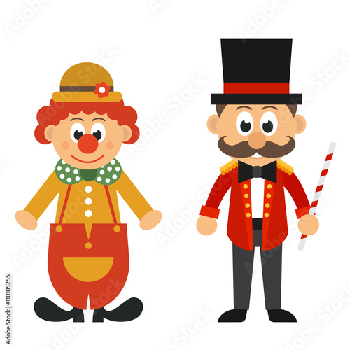 circus man and clown