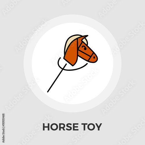 Horse toy vector flat icon