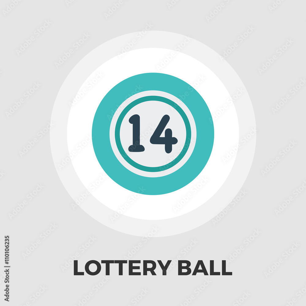 Lottery ball flat icon