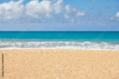 Blue sea and sand background