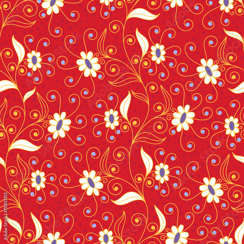 Bright seamless pattern with flowers