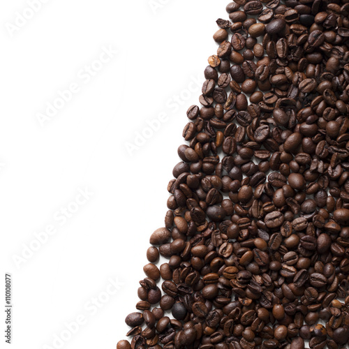 Coffee beans frame background 