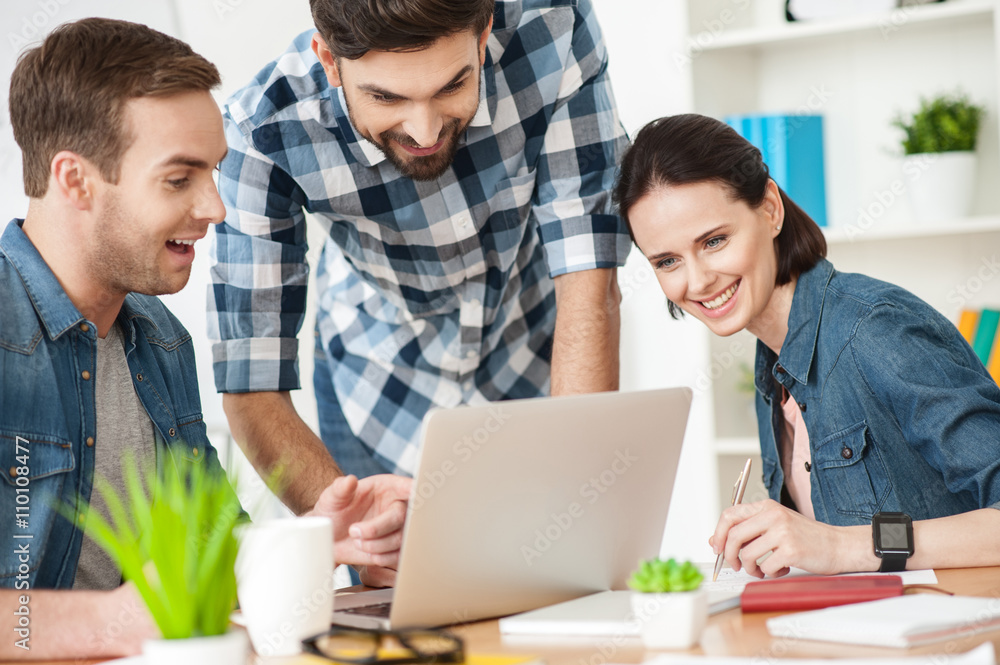 Friendly business partners are creating new project Friendly business partners are creating new project