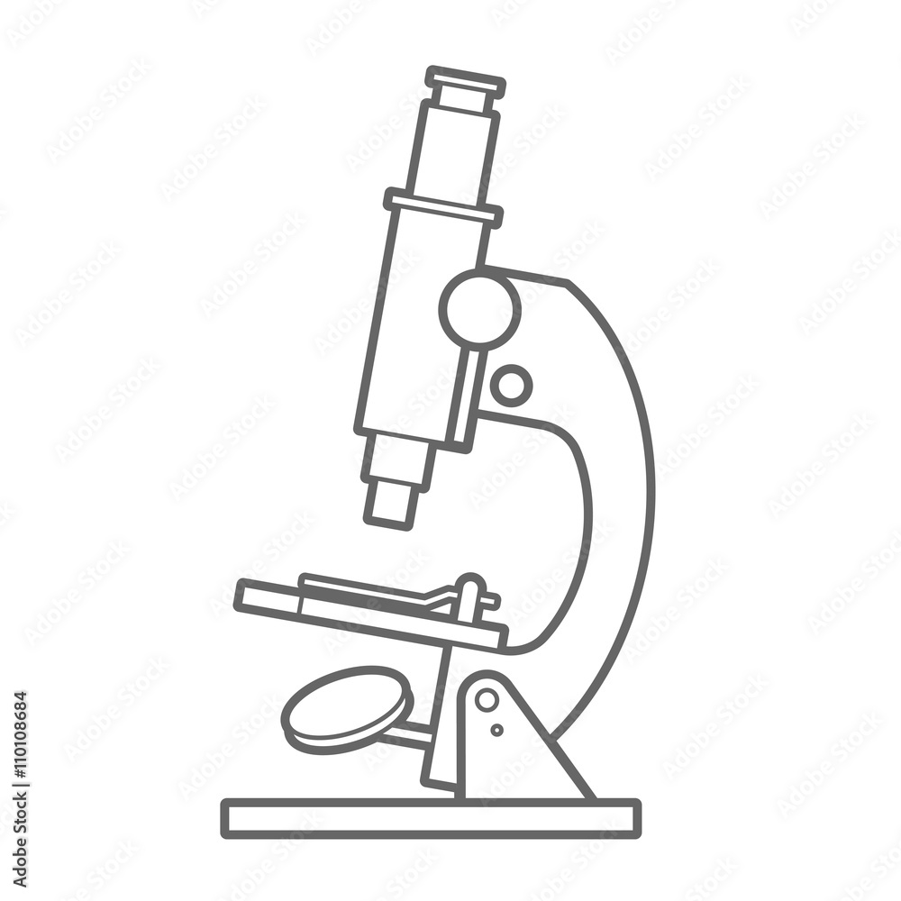 Microscope. Icon on a white background. Microscope. Icon on a white background.