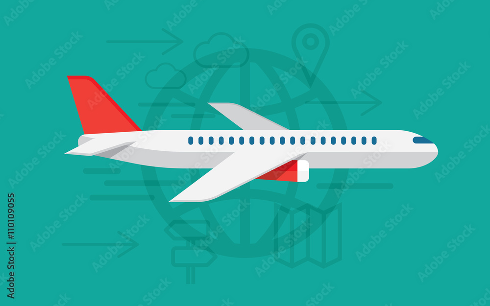 flying airplane sign. vector illustration flying airplane sign. vector illustration