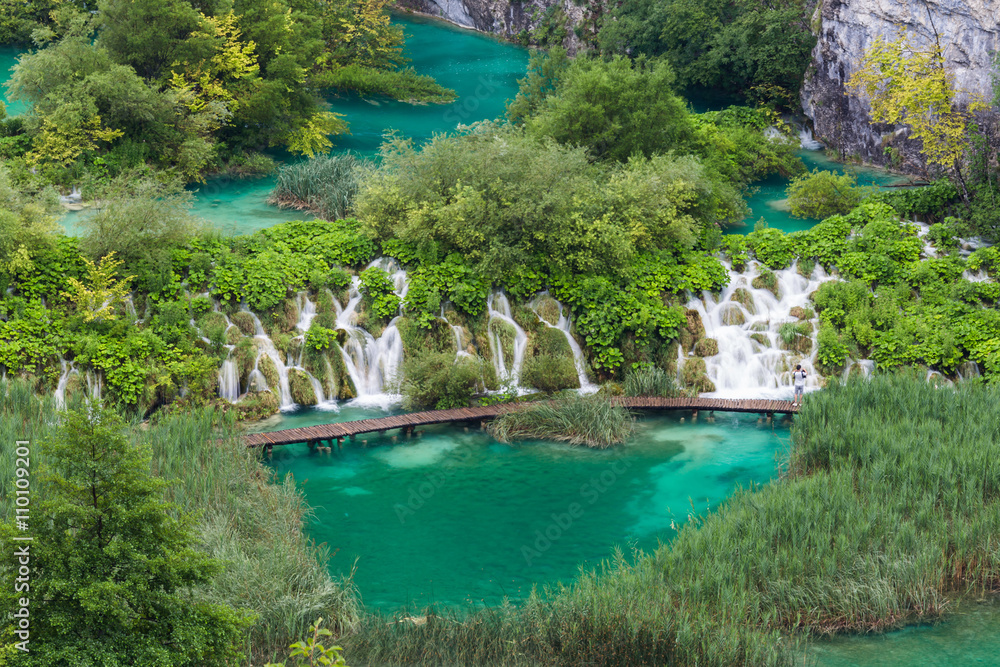 Breathtaking view in the Plitvice Lakes National Park .Croatia