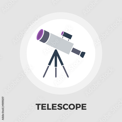 Telescope icon flat