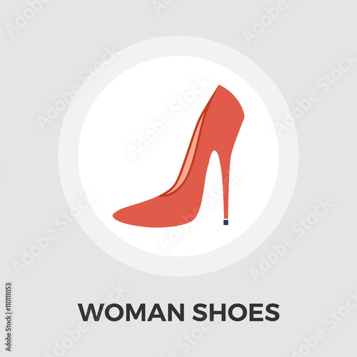 Woman shoes vector flat icon
