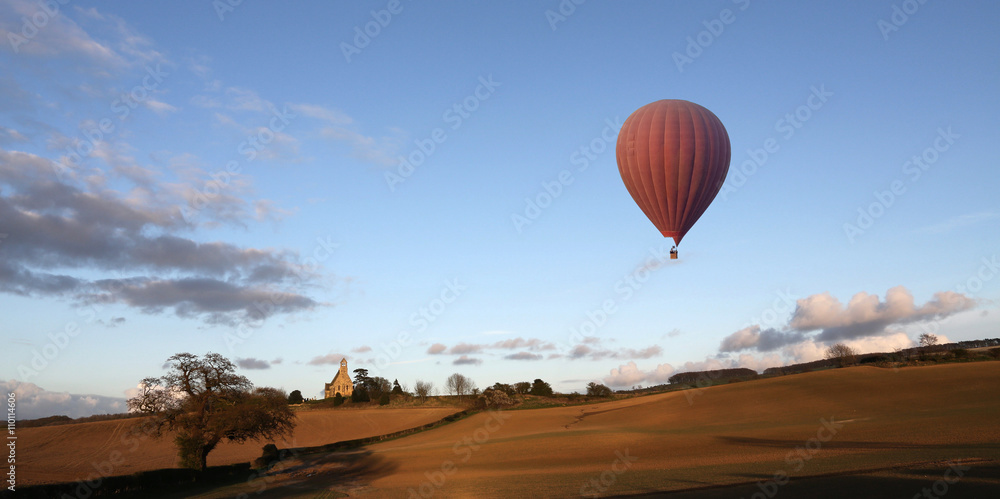 Hot Air Balloon - North Yorkshire Countryside - England