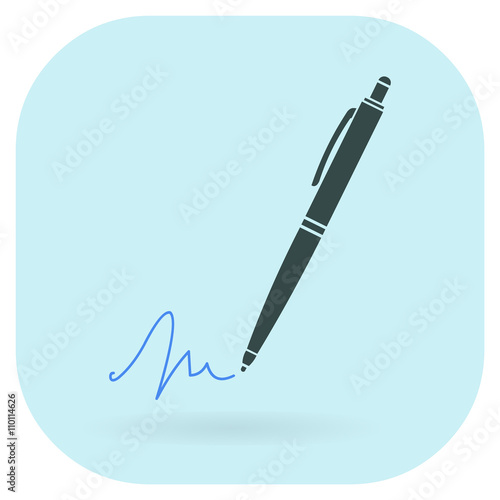 Vector illustration of a Signature internet icon.
web writing internet icon.