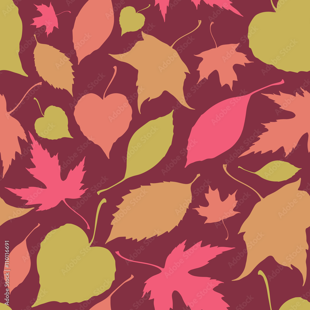 Seamless pattern with falling leaves Seamless pattern with falling leaves