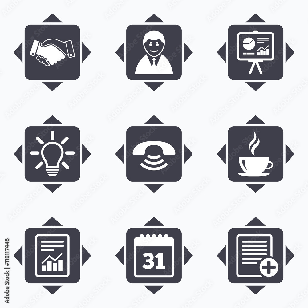 Office, documents and business icons. Office, documents and business icons.