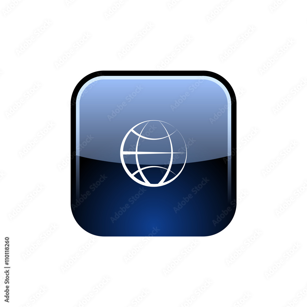 Flat paper cut style icon of globe Flat paper cut style icon of globe