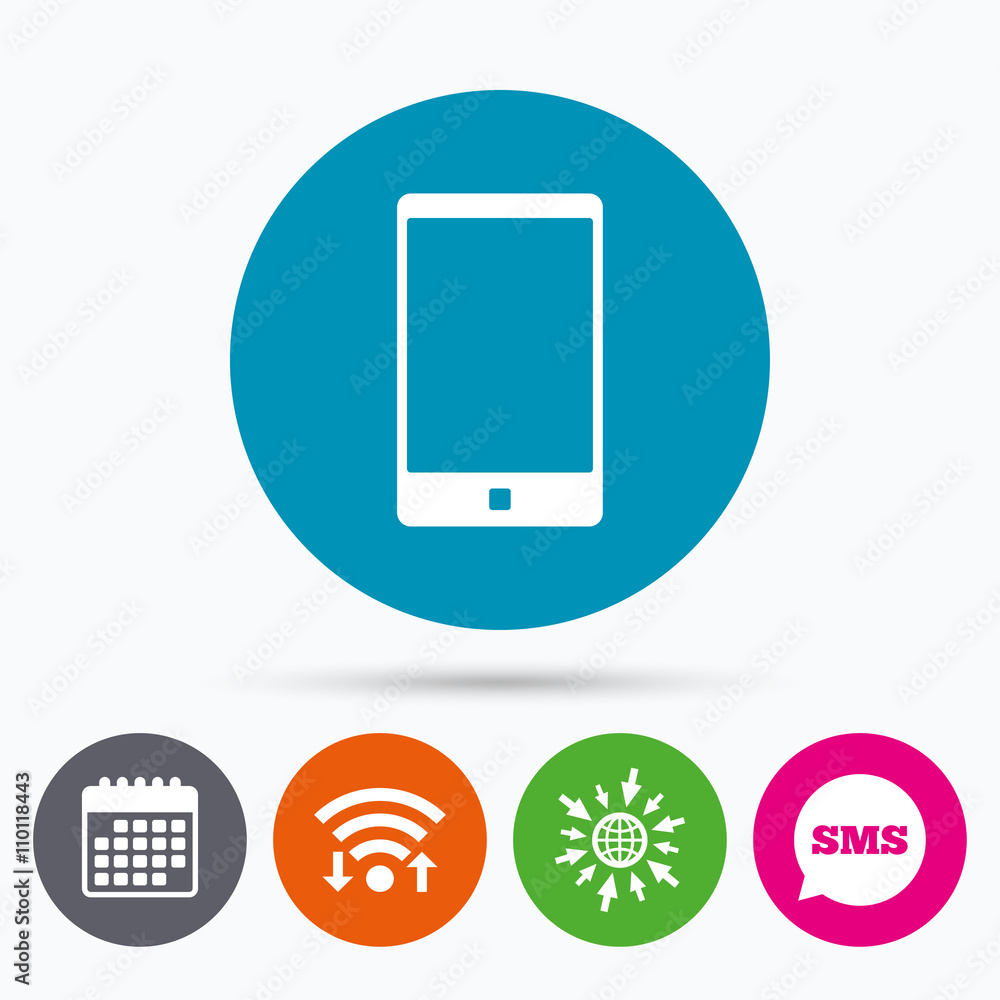 Smartphone sign icon. Support symbol. Smartphone sign icon. Support symbol.