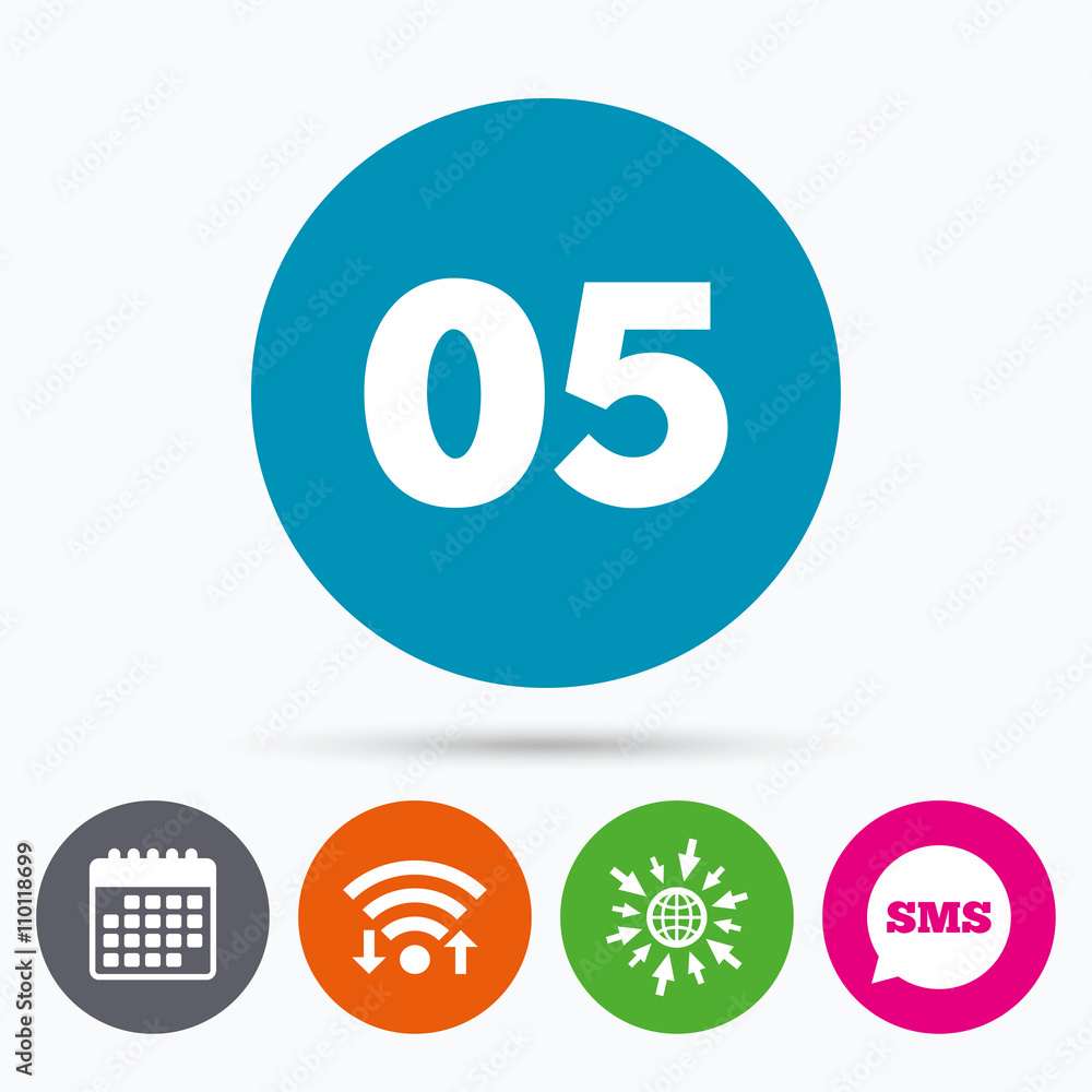 Fifth step sign. Loading process symbol. Fifth step sign. Loading process symbol.