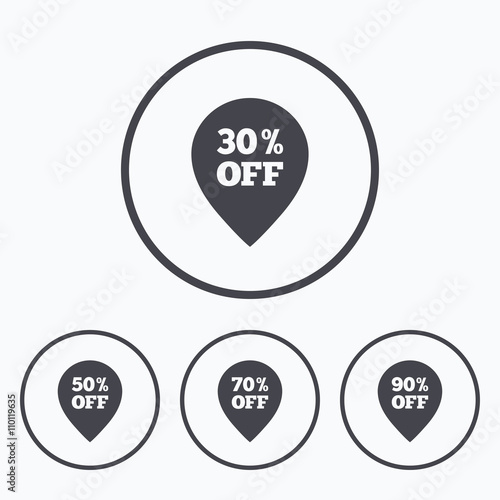 Sale pointer tag icons. Discount symbols. Free Download Sale pointer tag icons. Discount symbols. - GFXLoad