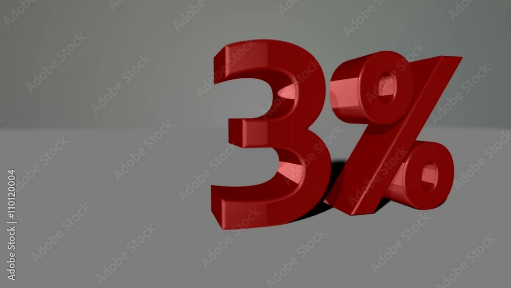 Red growing 3D numbers, counting up to 11% including luma matte Red growing 3D numbers, counting up to 11% including luma matte