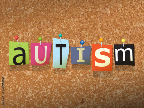 Autism Pinned Paper Concept Illustration