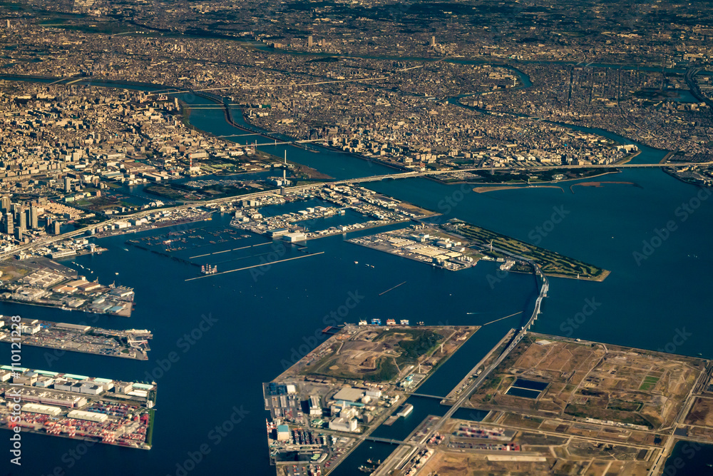 Aerial tokoy cityscape view