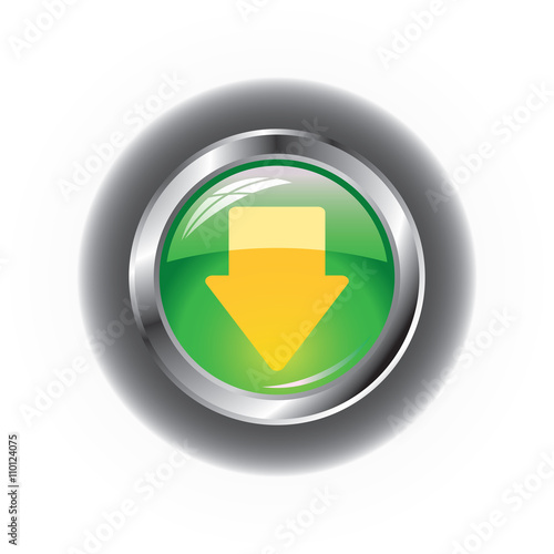 glossy download button