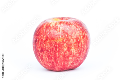 Red apple on white background