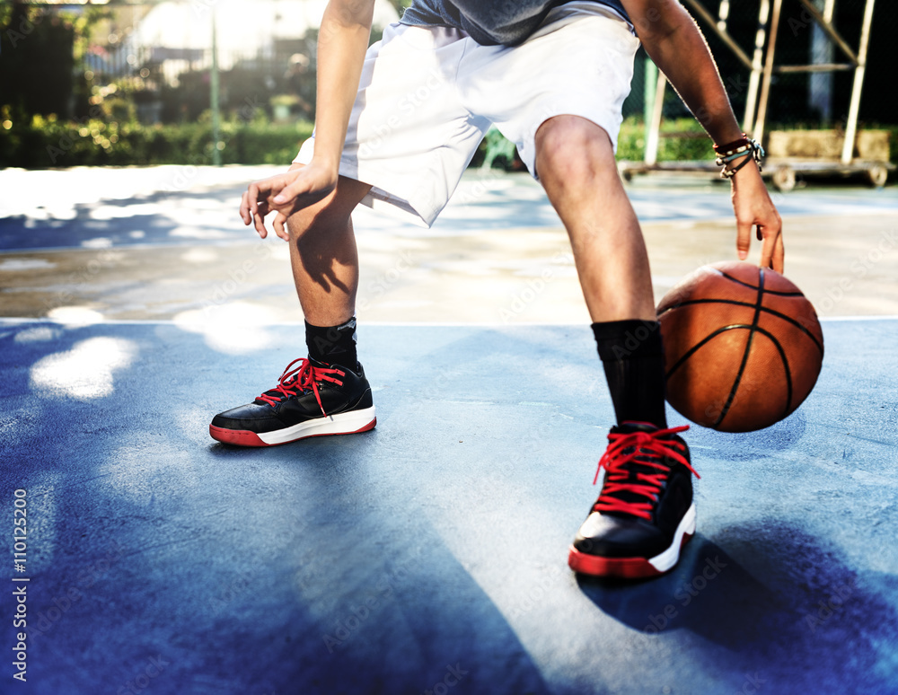Naklejka premium Basketball Player Sport Gaming Tactics Concept