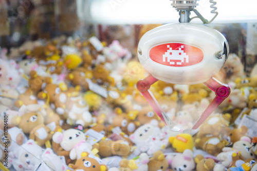 crane game machine in Ameyok market