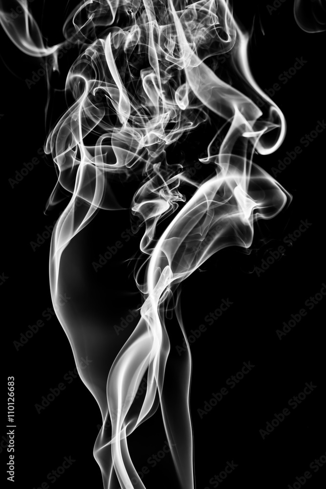 Abstract white smoke on black background. Abstract white smoke on black background.