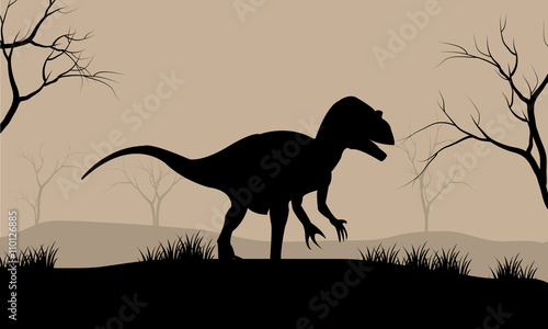 Silhouette illustration of Tyrannosaurus