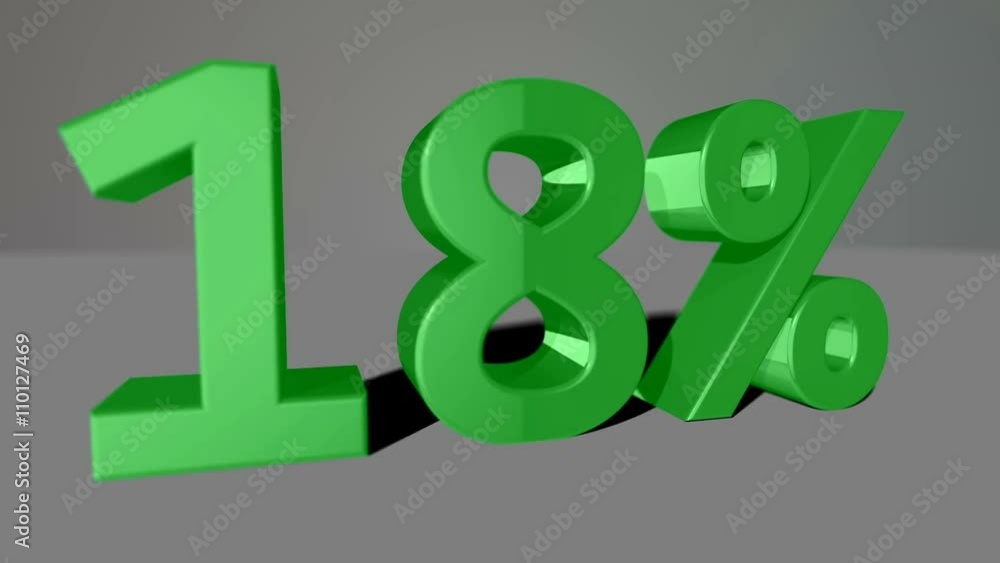 Green growing 3D numbers, counting up to 71% including luma matte Green growing 3D numbers, counting up to 71% including luma matte