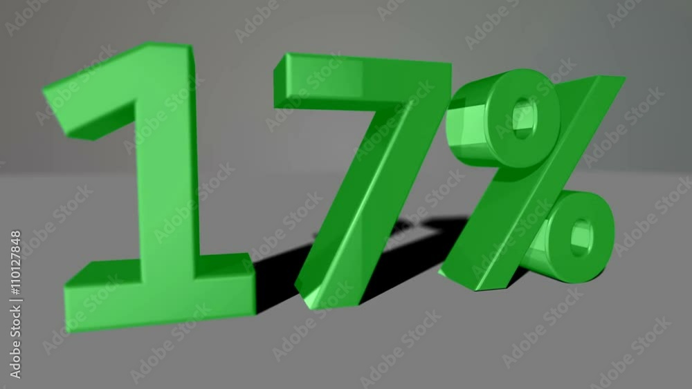 Green growing 3D numbers, counting up to 69% including luma matte Green growing 3D numbers, counting up to 69% including luma matte