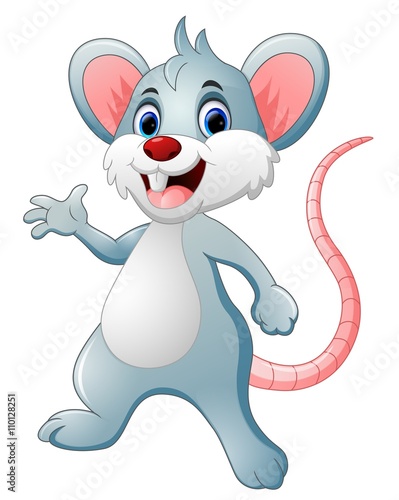 Happy mouse cartoon